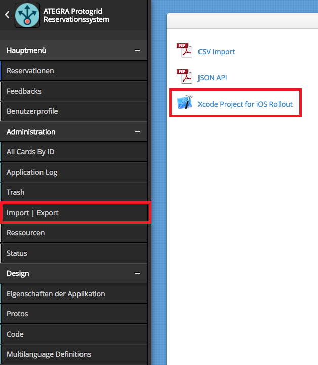 Screenshot des Xcode-Projekt Downloads