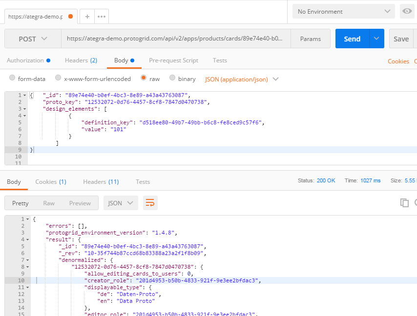 Post-Request mit Postman